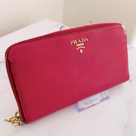Prada Hot Pink Long Zipper Wallet - Picture 3 of 13